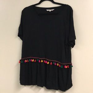 ASOS tee with Pom detail